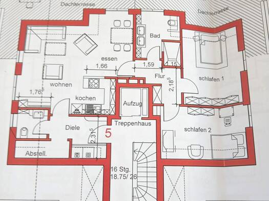 Penthouse zur Miete 1.000 € 3 Zimmer 91,8 m² Friesoythe Friesoythe 26169