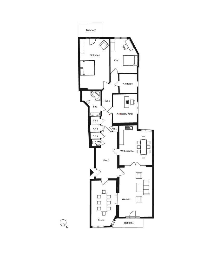 Wohnung zum Kauf 2.249.000 € 6,5 Zimmer 194,8 m²<br/>Wohnfläche 2.<br/>Geschoss Eppendorf Hamburg 20249