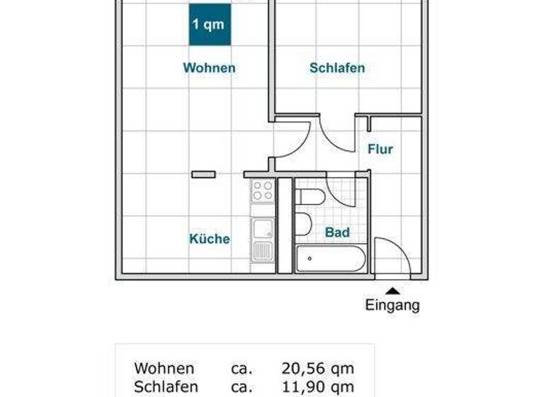 Wohnung zur Miete 401 € 2 Zimmer 50,8 m² 2. Geschoss frei ab 21.03.2026 Berzdorfer Str. 24 Prohlis-Nord Dresden 01239