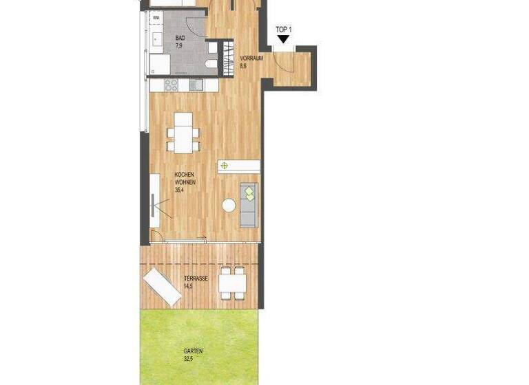 Wohnung zum Kauf 448.936 € 3 Zimmer 82,6 m² EG frei ab 01.11.2026 Kramsach 6233