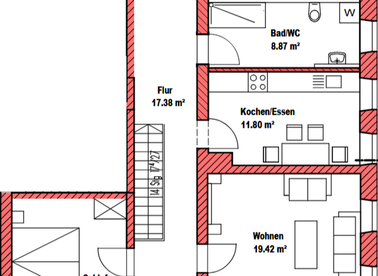 Wohnung zur Miete 720 € 2 Zimmer 63 m² Geschoss 1/2 frei ab 01.05.2026 Großkitzighofen Lamerdingen 86862