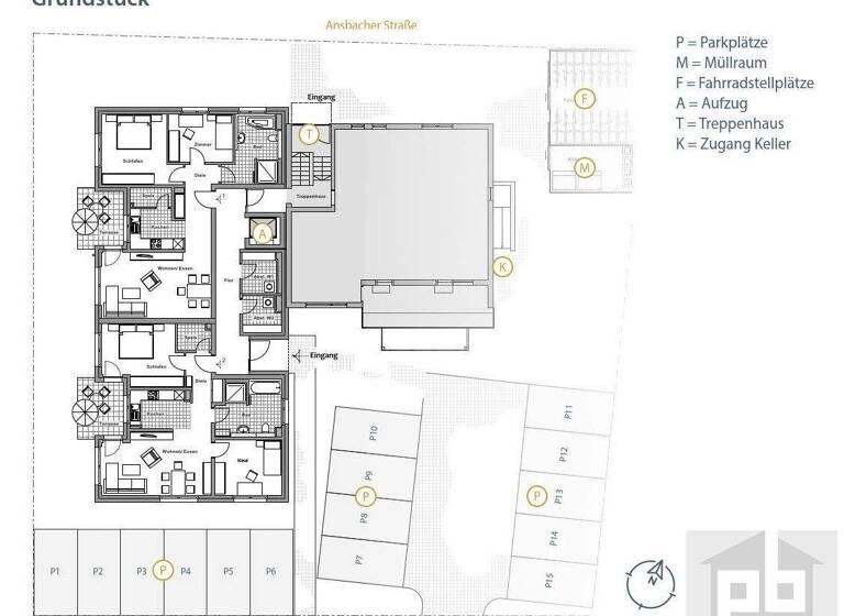Wohnung zum Kauf provisionsfrei 2 Zimmer 76 m² 2. Geschoss Jahnstr. 4 Heilsbronn 91560