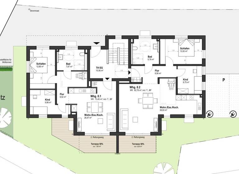 Wohnung zum Kauf - Erstbezug provisionsfrei 334.000 € 3 Zimmer 73,5 m² Bühl Burgrieden 88483