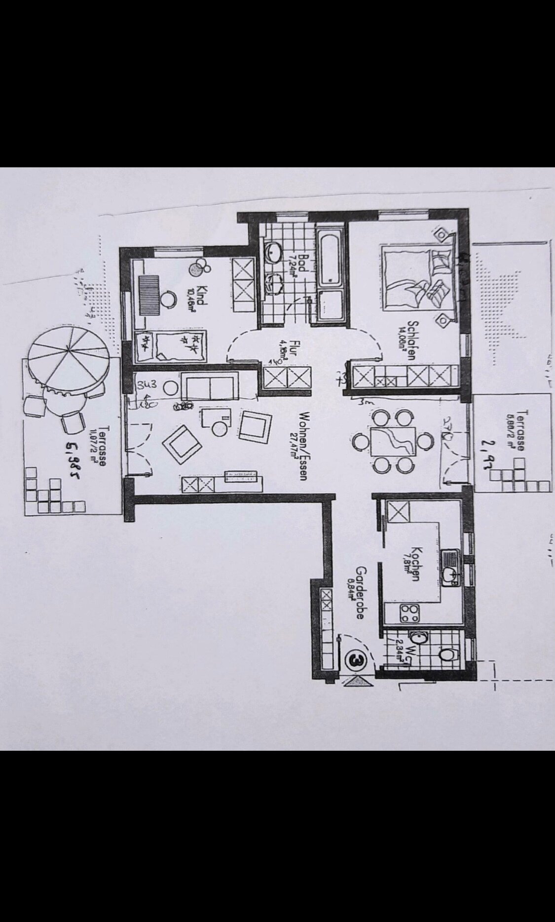 Terrassenwohnung zur Miete 940 € 3,5 Zimmer 88 m²<br/>Wohnfläche EG<br/>Geschoss Gerokstraße 11/1 Zebert / Pelzwasen Aalen 73431