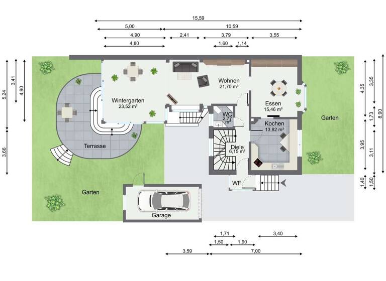 Einfamilienhaus zum Kauf 599.000 € 7 Zimmer 167 m² 665 m² Grundstück Hofheim Lampertheim 68623