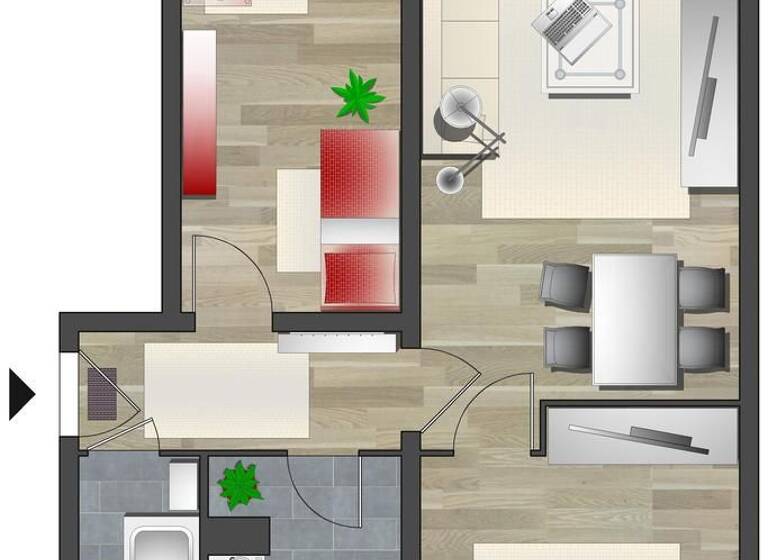 Wohnung zur Miete 296 € 3 Zimmer 58,9 m²<br/>Wohnfläche 4.<br/>Geschoss C.-v.-Ossietzky-Str. 178 Gablenz Chemnitz 09127