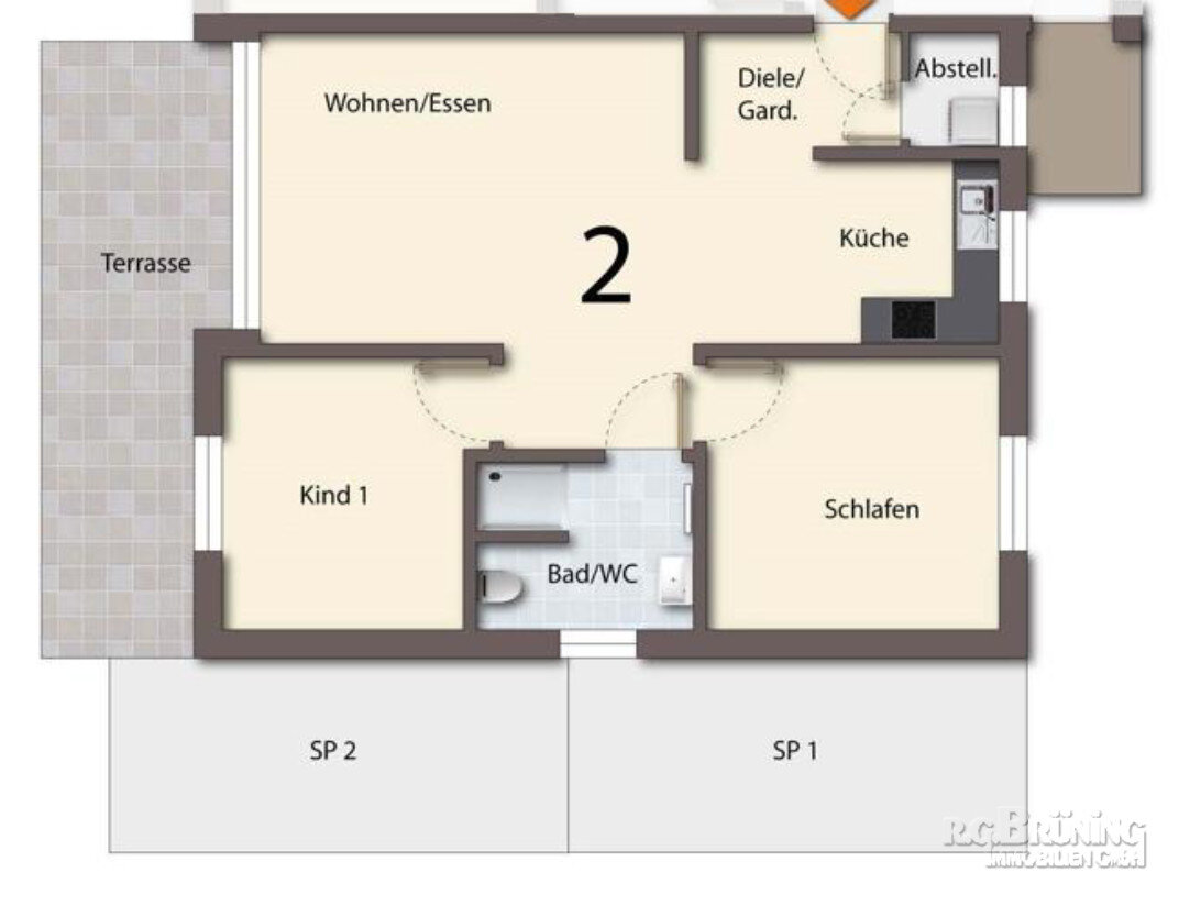 Wohnung zum Kauf 298.862 € 3 Zimmer 75,3 m²<br/>Wohnfläche Kork Kehl 77694