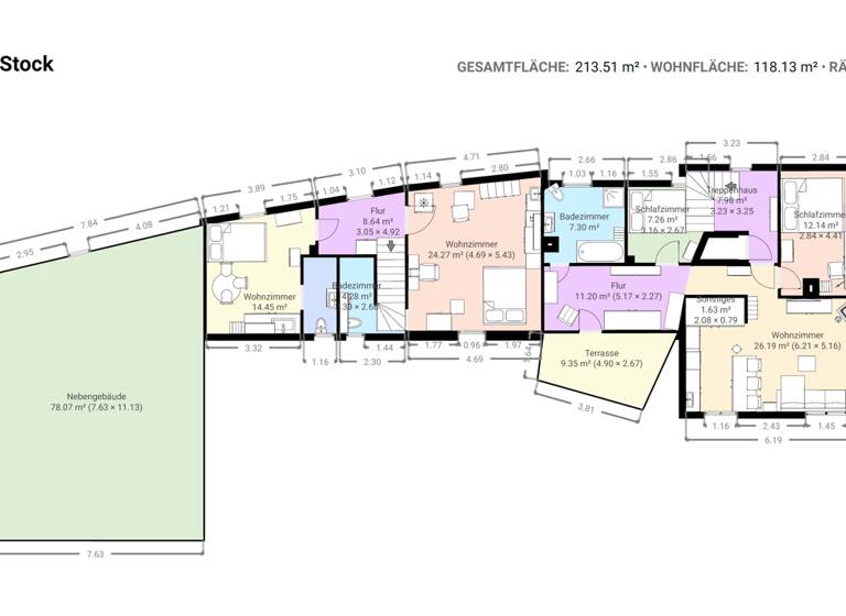 Mehrfamilienhaus zum Kauf 520.000 € 36 Zimmer 268,1 m² 489 m² Grundstück frei ab sofort Max-Gräfe-Gasse 5 Zwätzen Jena 07743