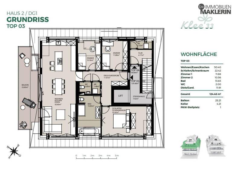 Wohnung zum Kauf 1.159.100 € 4,5 Zimmer 124,4 m² Knabenseminarstraße 33 Urfahr Linz 4040