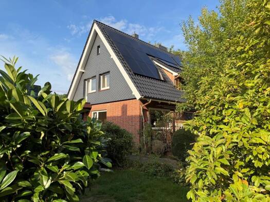 Doppelhaushälfte zur Miete 1.900 € 5,5 Zimmer 131,5 m² 587 m² Grundstück Reesenbüttler Redder 34 Siedlung Daheim-Heimgarten Ammersbek 22949