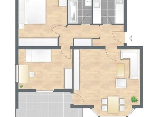 Wohnung zur Miete 900 € 1 Zimmer 78 m² Geschoss 1/1 Wiesbaden 65189