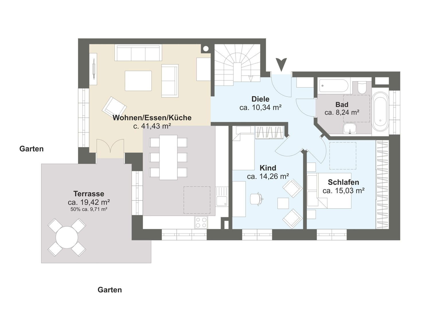 Terrassenwohnung zur Miete 2.550 € 5 Zimmer 130 m²<br/>Wohnfläche EG<br/>Geschoss 01.03.2025<br/>Verfügbarkeit Gröbenzell 82194