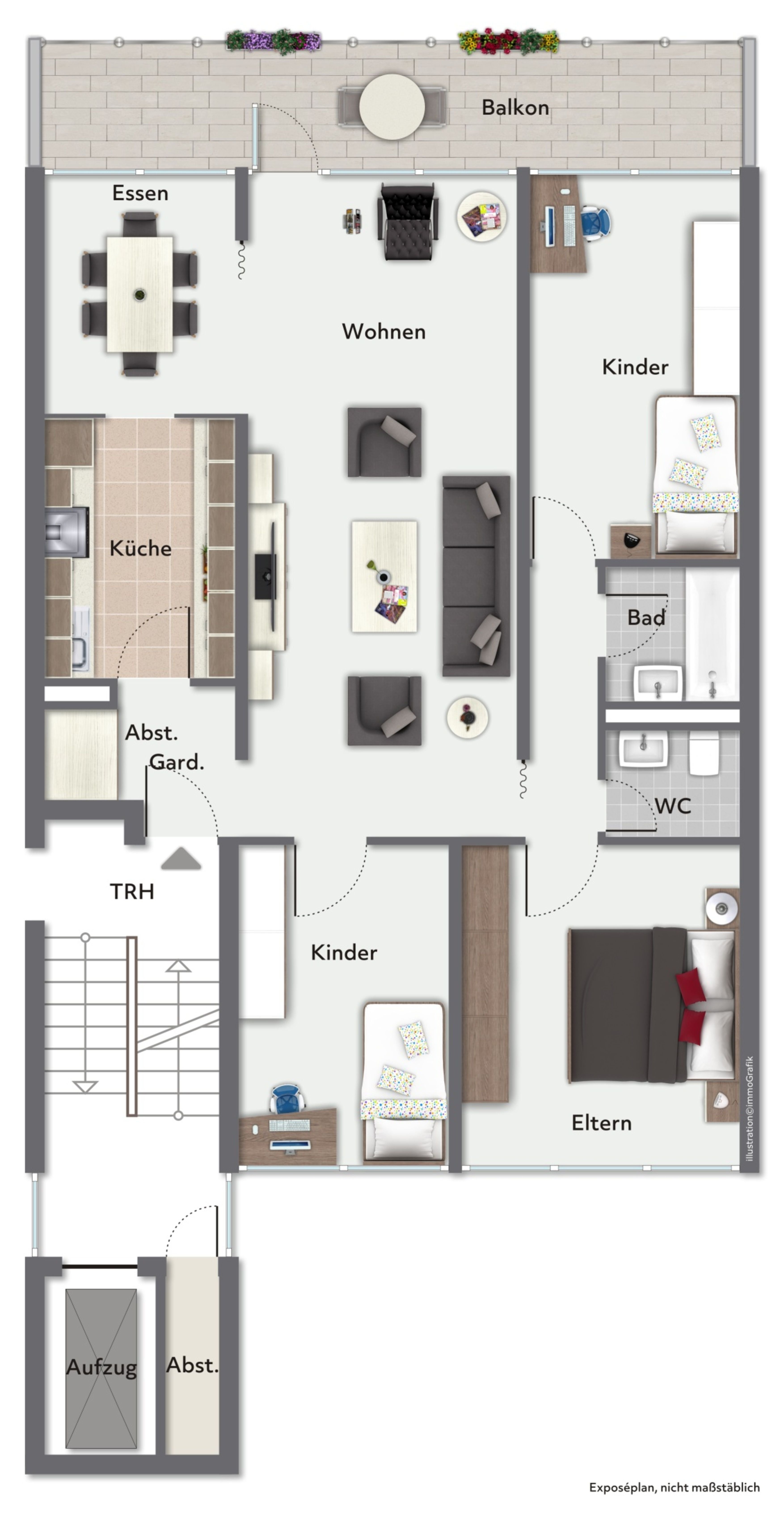 Wohnung zum Kauf 230.000 € 4,5 Zimmer 106 m²<br/>Wohnfläche 7.<br/>Geschoss Balingen Balingen 72336