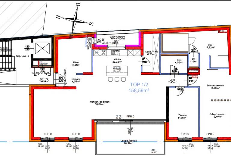 Wohnung zum Kauf - Erstbezug 1.043.600 € 3 Zimmer 158,6 m² Tulln an der Donau 3430