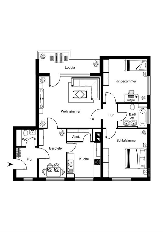 Wohnung zum Kauf 329.000 € 3,5 Zimmer 90 m²<br/>Wohnfläche Oberstadt Mainz 55131