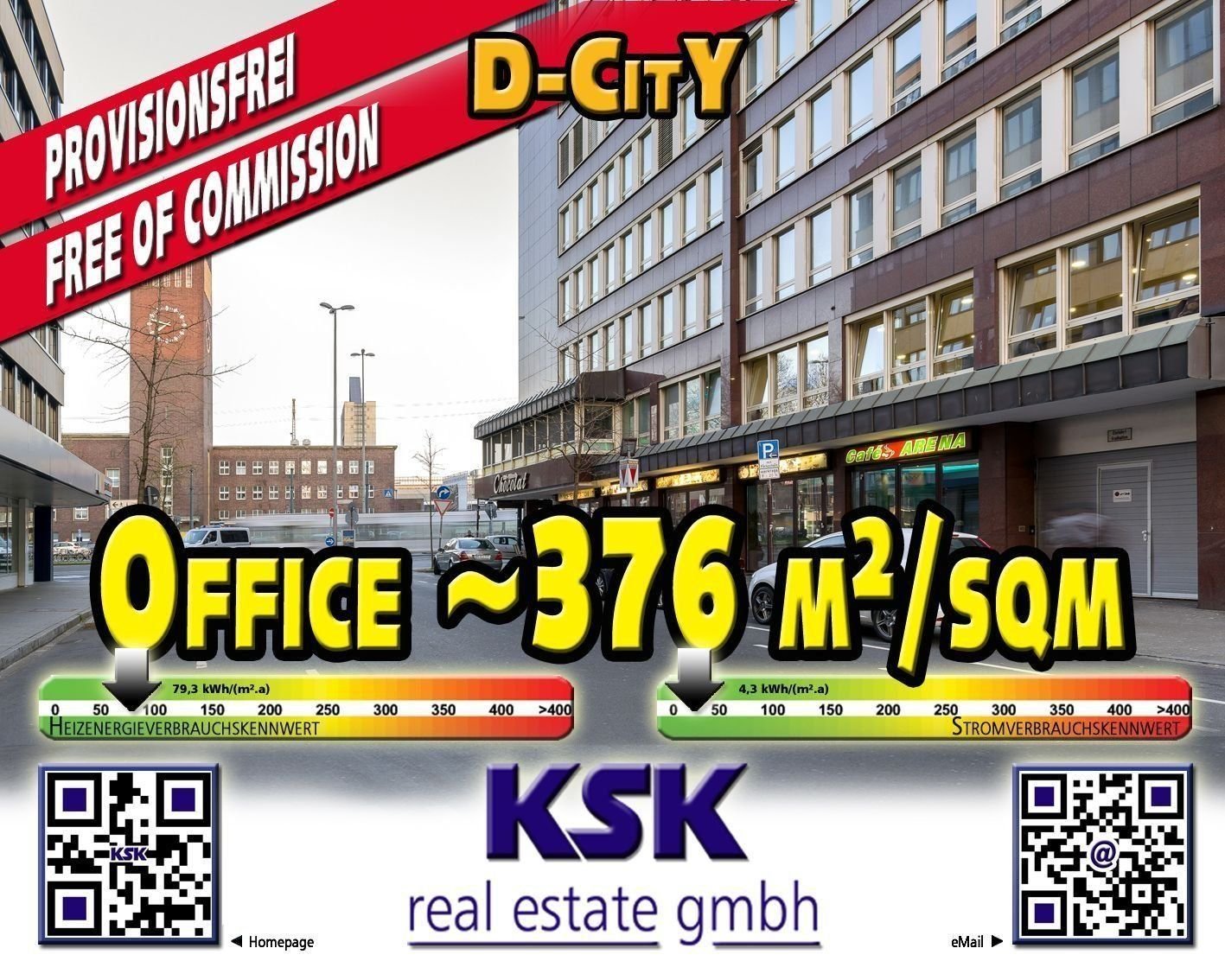 Bürofläche zur Miete provisionsfrei 16 € 376 m²<br/>Bürofläche von 376 m² bis 660 m²<br/>Teilbarkeit Stadtmitte Düsseldorf 40210