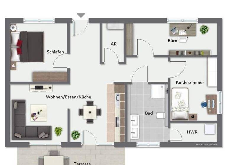 Wohnung zur Miete - Erstbezug 1.000 € 4 Zimmer 95 m² EG Brittheim Rosenfeld 72348