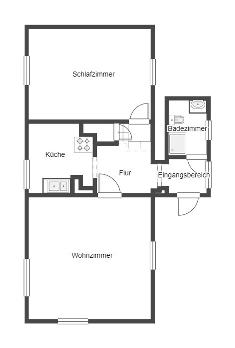 Immobilie zum Kauf als Kapitalanlage geeignet 90.000 € 2 Zimmer 49 m²<br/>Fläche 227,1 m²<br/>Grundstück Teicha Petersberg 06193