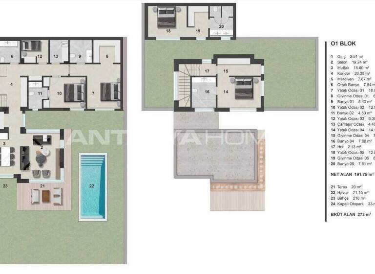 Einfamilienhaus zum Kauf 1.650.000 € 5 Zimmer 233 m² 18.000 m² Grundstück Mugla 48000