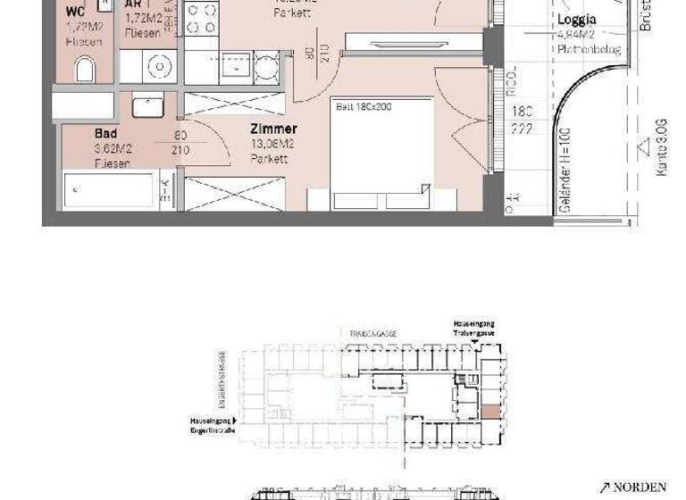 Wohnung zum Kauf - Erstbezug 270.300 € 2 Zimmer 40 m² frei ab 30.06.2028 Wien,Brigittenau 1200