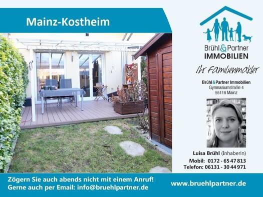 Reihenmittelhaus zum Kauf 359.000 € 3 Zimmer 81,9 m² 121,6 m² Grundstück Mainz-Kostheim Kostheim 55246