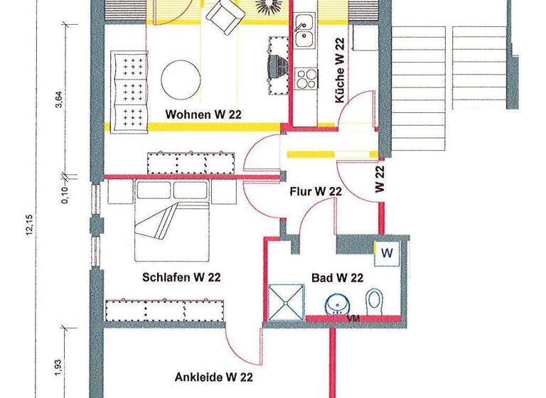Wohnung zum Kauf 62.500 € 2 Zimmer 56,8 m² 2. Geschoss frei ab 01.03.2026 Innenstadt Görlitz 02826
