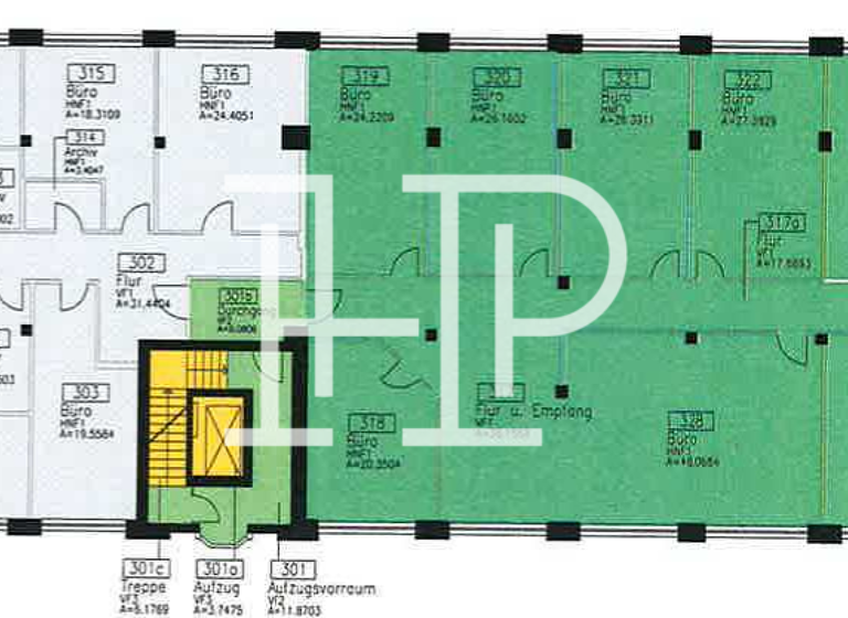 Büro zur Miete 19 € 325 m² Bürofläche teilbar ab 325 m² Eppendorf Hamburg 20251