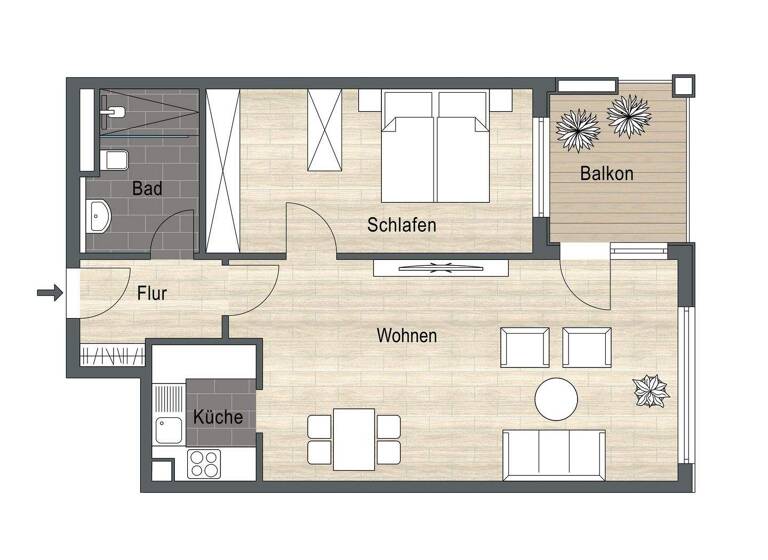 Wohnung zum Kauf 267.750 € 2 Zimmer 63 m² 2. Geschoss frei ab sofort Osteroderstraße 12 Hellerhof Düsseldorf 40595