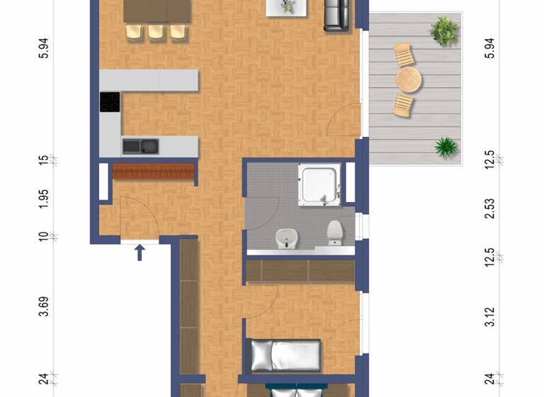 Wohnung zur Miete 1.190 € 3 Zimmer 90 m²<br/>Wohnfläche 5.<br/>Geschoss ab sofort<br/>Verfügbarkeit Nagold Nagold 72202
