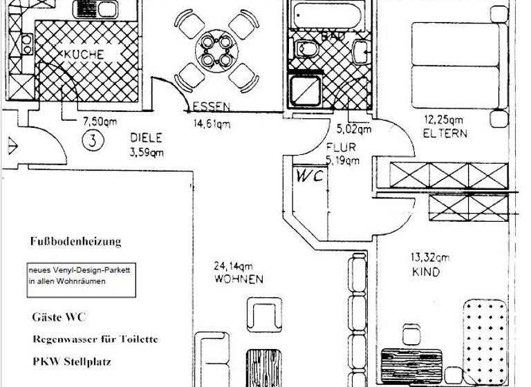 Wohnung zum Kauf 129.000 € 4 Zimmer 90,8 m² 1. Geschoss Groß Santersleben Hohe Börde 39343