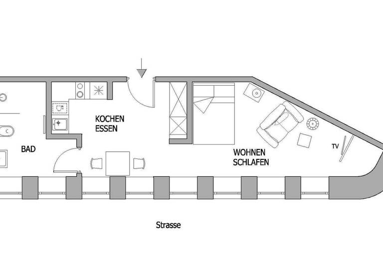 Studio zur Miete 1.500 € 1 Zimmer 33 m² 1. Geschoss Westend-Süd Frankfurt am Main 60325