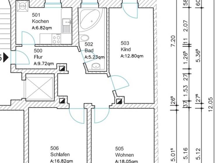 Wohnung zur Miete 303 € 3 Zimmer 72,1 m²<br/>Wohnfläche 2.<br/>Geschoss ab sofort<br/>Verfügbarkeit Clausstraße 67 Gablenz Chemnitz 09126