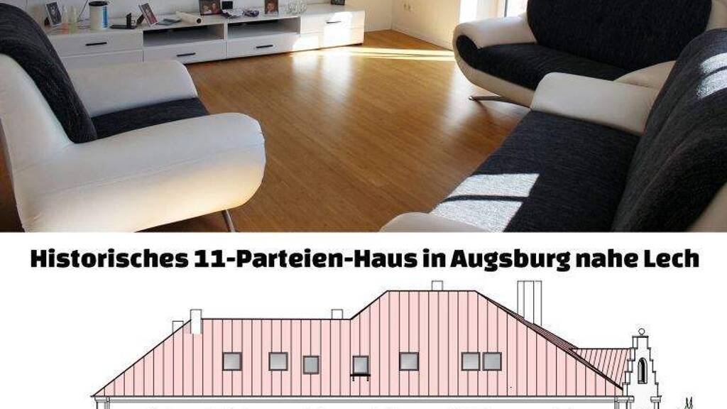 Provisionsfrei* Historisches 11 Parteien Mehrfamilienhaus in Augsburg Stadt nahe Lech, als Renditeobjekt von privat (ohne Makler)