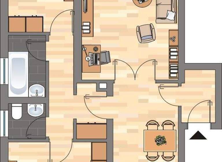 Wohnung zur Miete 638 € 3 Zimmer 76,5 m² 1. Geschoss frei ab 15.03.2026 Severingstraße 5 Scharnhorst Dortmund 44328