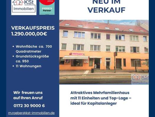 Mehrfamilienhaus zum Kauf 1.290.000 € 24 Zimmer 700 m² 950 m² Grundstück Grünau-Siedlung Leipzig 04207