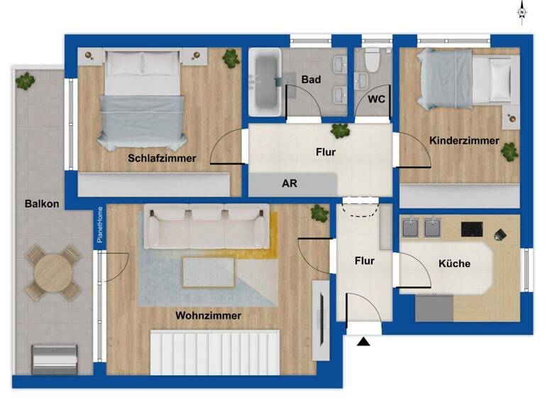Wohnung zum Kauf 539.000 € 4 Zimmer 99,1 m² 1. Geschoss Gröbenzell 82194