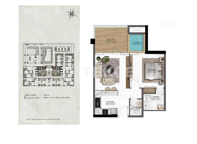 Studio zum Kauf 236.000 € 1 Zimmer 39 m² 1. Geschoss Dubai