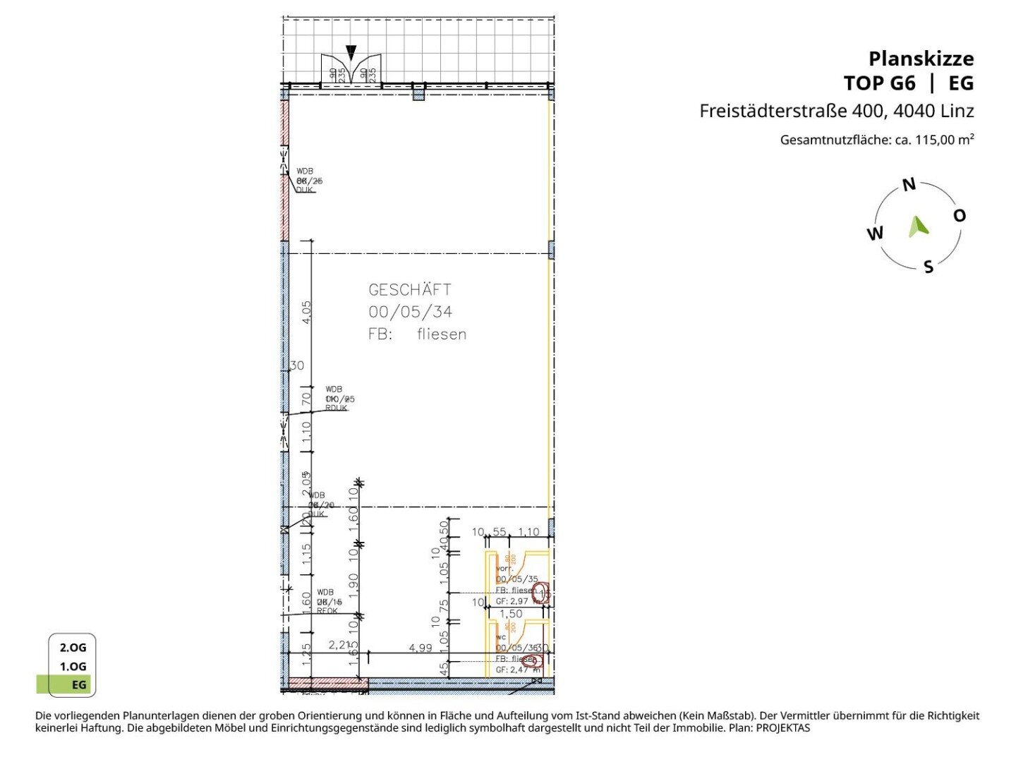 Laden zur Miete 1.700 € 115 m²<br/>Verkaufsfläche Freistädter Straße 400 Katzbach Linz 4040