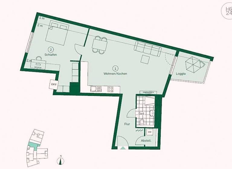 Wohnung zur Miete Wohnen auf Zeit 2.500 € 2 Zimmer 83 m²<br/>Wohnfläche 01.07.2025<br/>Verfügbarkeit Metzingen Metzingen 72555