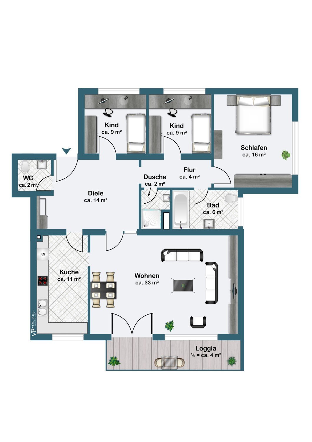 Wohnung zum Kauf 480.000 € 4 Zimmer 110 m²<br/>Wohnfläche 1.<br/>Geschoss Schönberg Kronberg im Taunus 61476