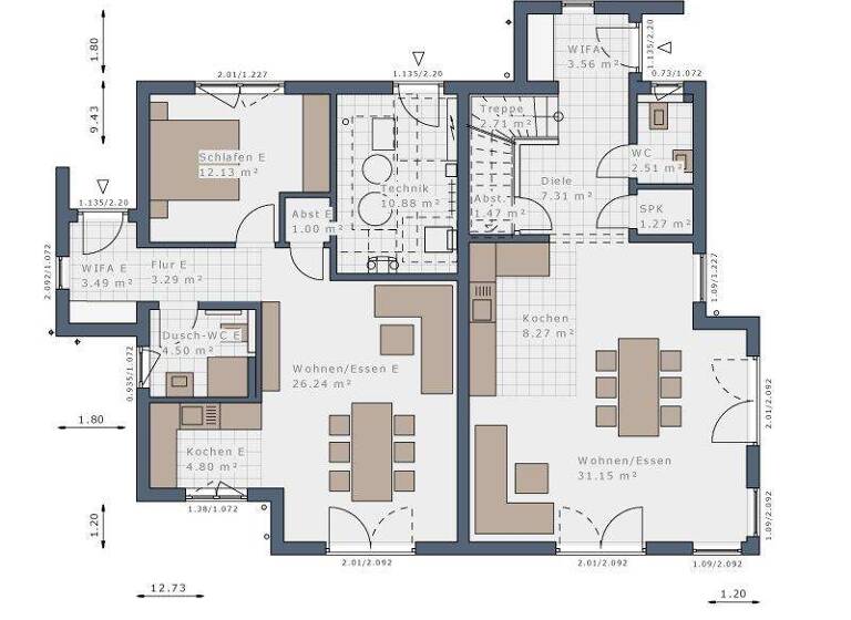 Mehrfamilienhaus zum Kauf provisionsfrei 712.314 € 7 Zimmer 201,5 m² 1.042 m² Grundstück Jeserig Groß Kreutz (Havel) 14550