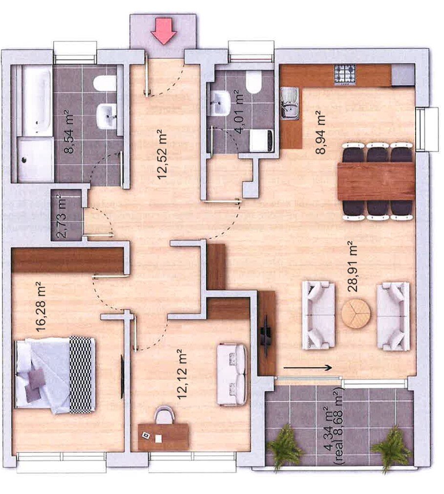 Wohnung zur Miete 1.600 € 3 Zimmer 98 m²<br/>Wohnfläche 2.<br/>Geschoss Hauptstraße 34 Sprendlingen Dreieich 63303