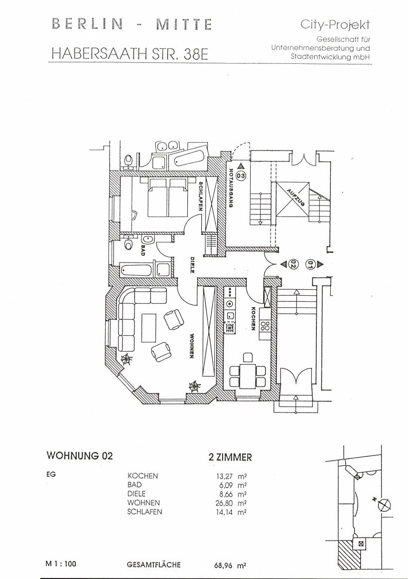 Wohnung zum Kauf 450.000 € 2 Zimmer 69 m²<br/>Wohnfläche Mitte Berlin 10115