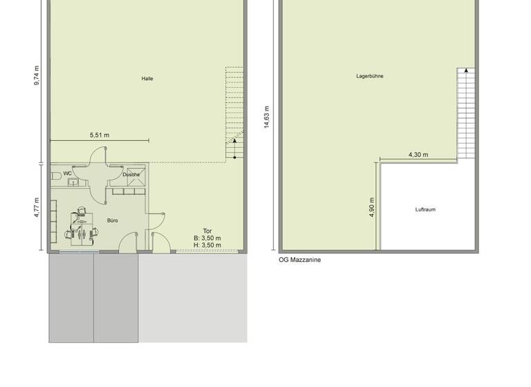 Lagerhalle zur Miete provisionsfrei 1.860 € 278 m² Lagerfläche Lechenich Erftstadt 50374