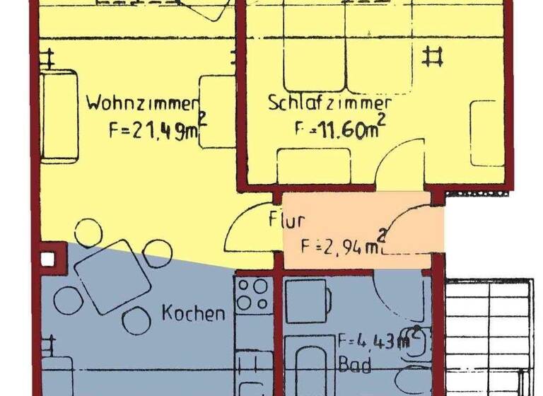 Wohnung zur Miete 208 € 1,5 Zimmer 40,5 m² Pirker Straße 05 Südvorstadt Plauen 08527