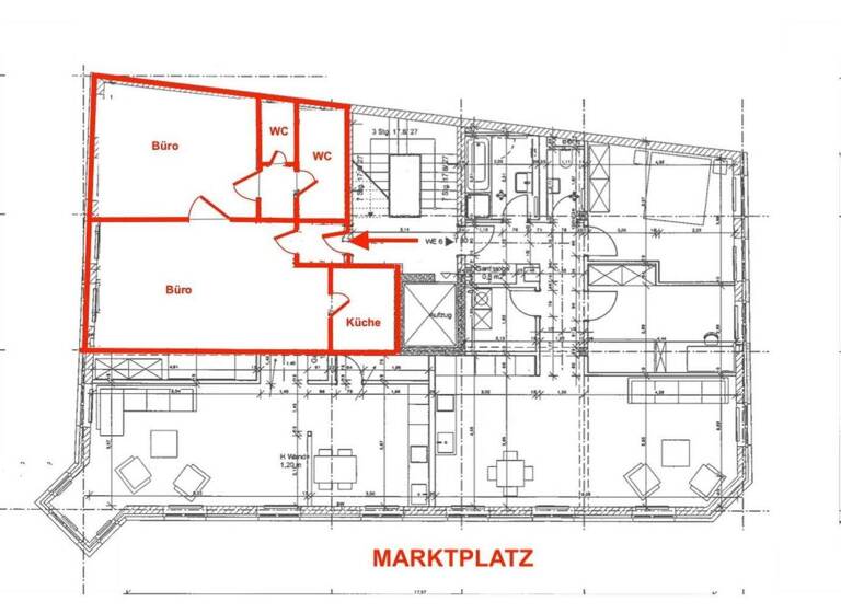 Bürofläche zur Miete provisionsfrei 900 € 60 m² Bürofläche Am Markt 2 Altstadt Schwerin 19055