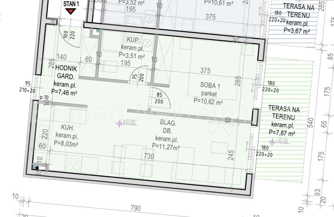 Wohnung zum Kauf 270.270 € 1 Zimmer 70 m²<br/>Wohnfläche Ciovo Slatine