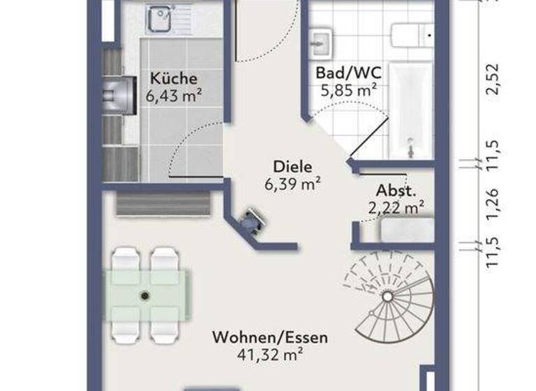 Maisonette zum Kauf 240.000 € 2 Zimmer 79,3 m² EG Langenau 89129