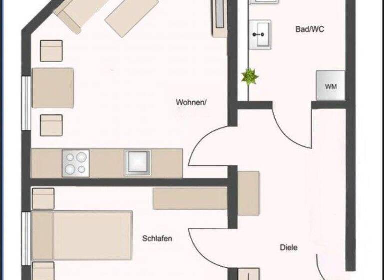 Wohnung zur Miete 546 € 2 Zimmer 46,2 m² frei ab 01.04.2026 Brehmestraße 1 Leutzsch Leipzig 04179