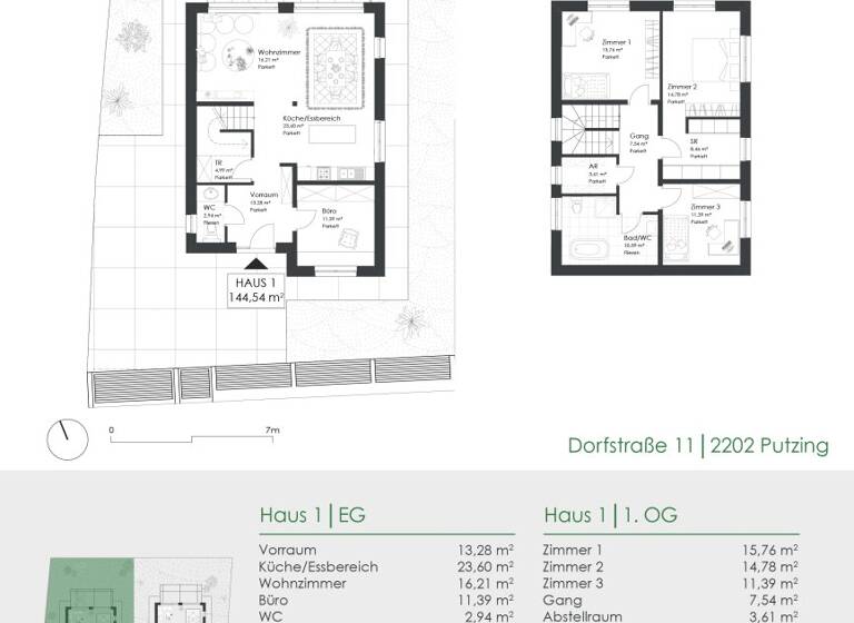 Einfamilienhaus zum Kauf - Erstbezug 549.000 € 5 Zimmer 144,5 m² 350 m² Grundstück Großebersdorf 2203